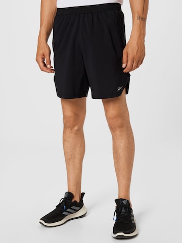 Reebok Slimfit Sportovní kalhoty – černá: přední strana