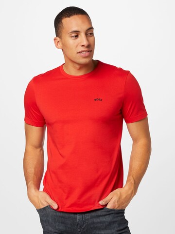 BOSS Green - Camiseta en rojo: frente