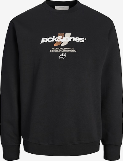 S dydžio Megztinis be užsegimo 'JCOCLUB BRANDING' iš JACK & JONES, spalva – juoda / balta / balkšva, Prekių apžvalga