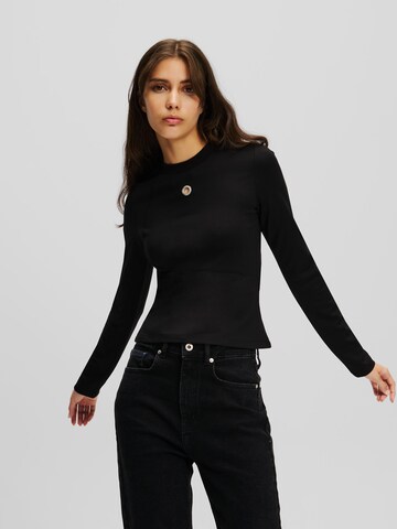 juoda KARL LAGERFELD JEANS Marškinėliai: priekis