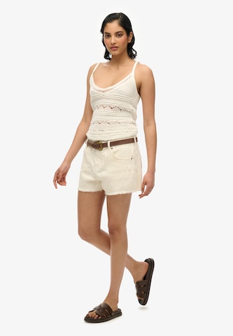 Regular Pantalon Superdry en blanc
