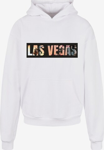 Merchcode Sweatshirt 'Las Vegas' in Wit: voorkant