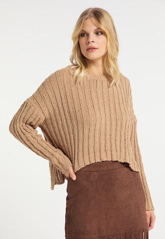 IZIA Trui in Beige: voorkant