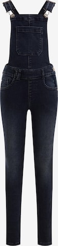 WE Fashion Skinny Laclové kalhoty – modrá: přední strana