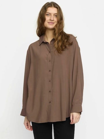 Soft Rebels Blouse 'Freedom' in Bruin: voorkant