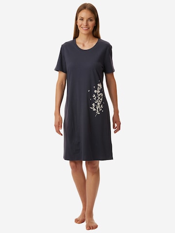 Chemise de nuit ' Nightwear ' uncover by SCHIESSER en bleu : devant