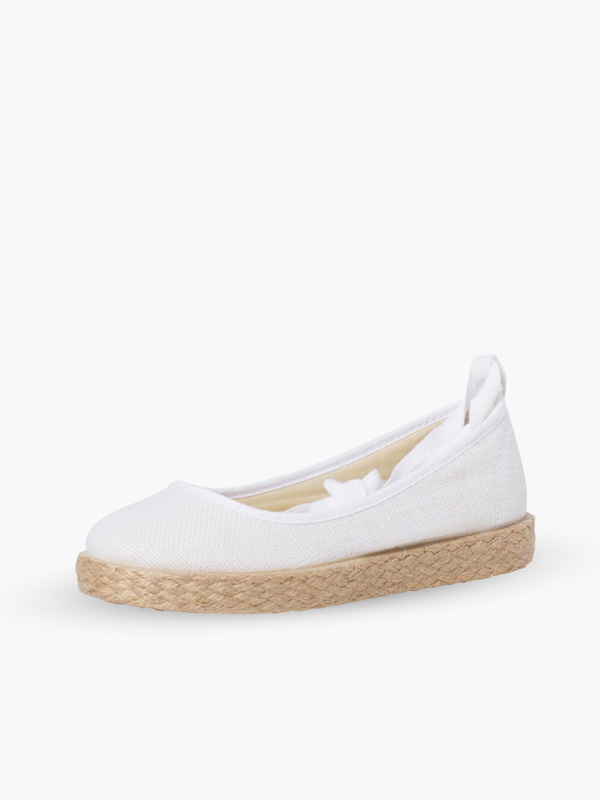 Pisamonas Ballerines en 28 en blanc, Vue avec produit