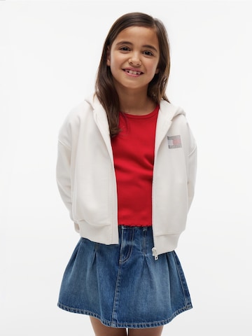 TOMMY HILFIGER Ζακέτα φούτερ σε λευκό: μπροστά