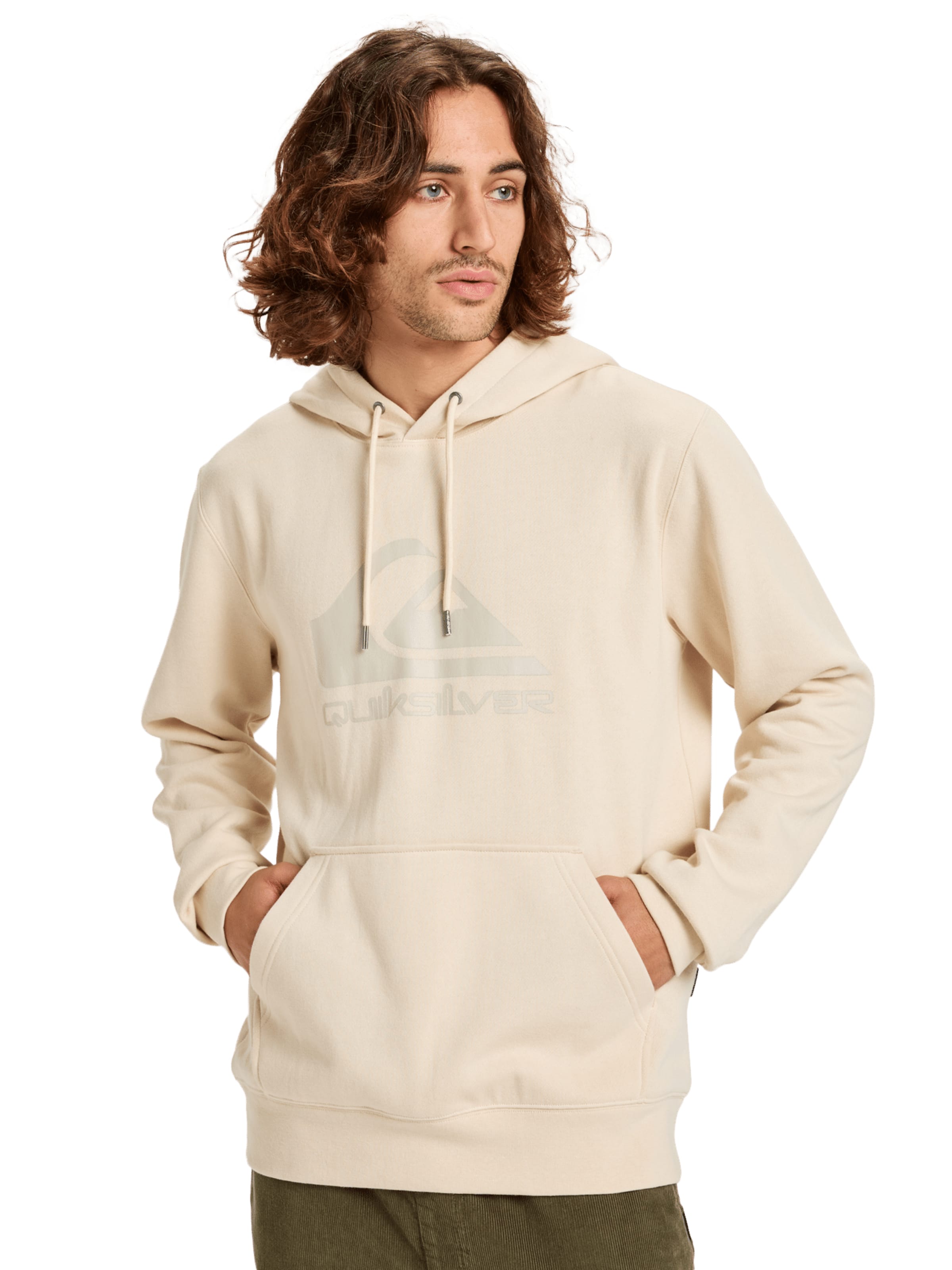 QUIKSILVER Sweatshirt in Beige: Vorderseite