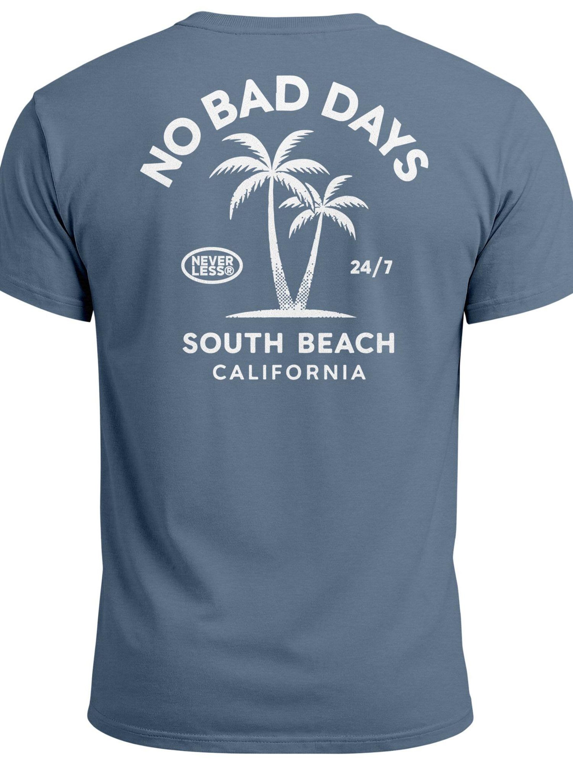Neverless Shirt 'No Bad Days' in Blue
