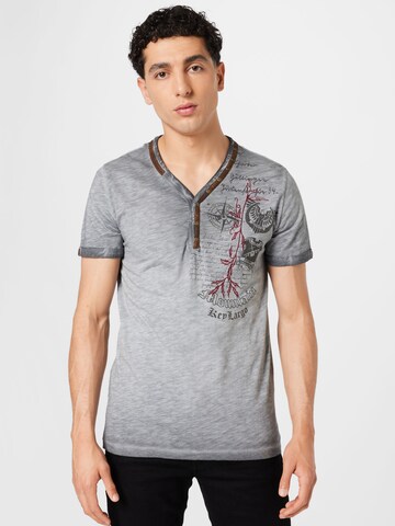 Key Largo Shirt 'WEATHER' in Grey: front