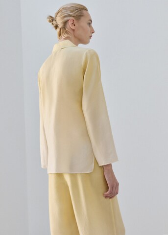 MANGO Pajama Shirt 'Habi' in Yellow