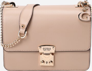 GUESS Axelremsväska 'ELIETTE' i beige: framsida