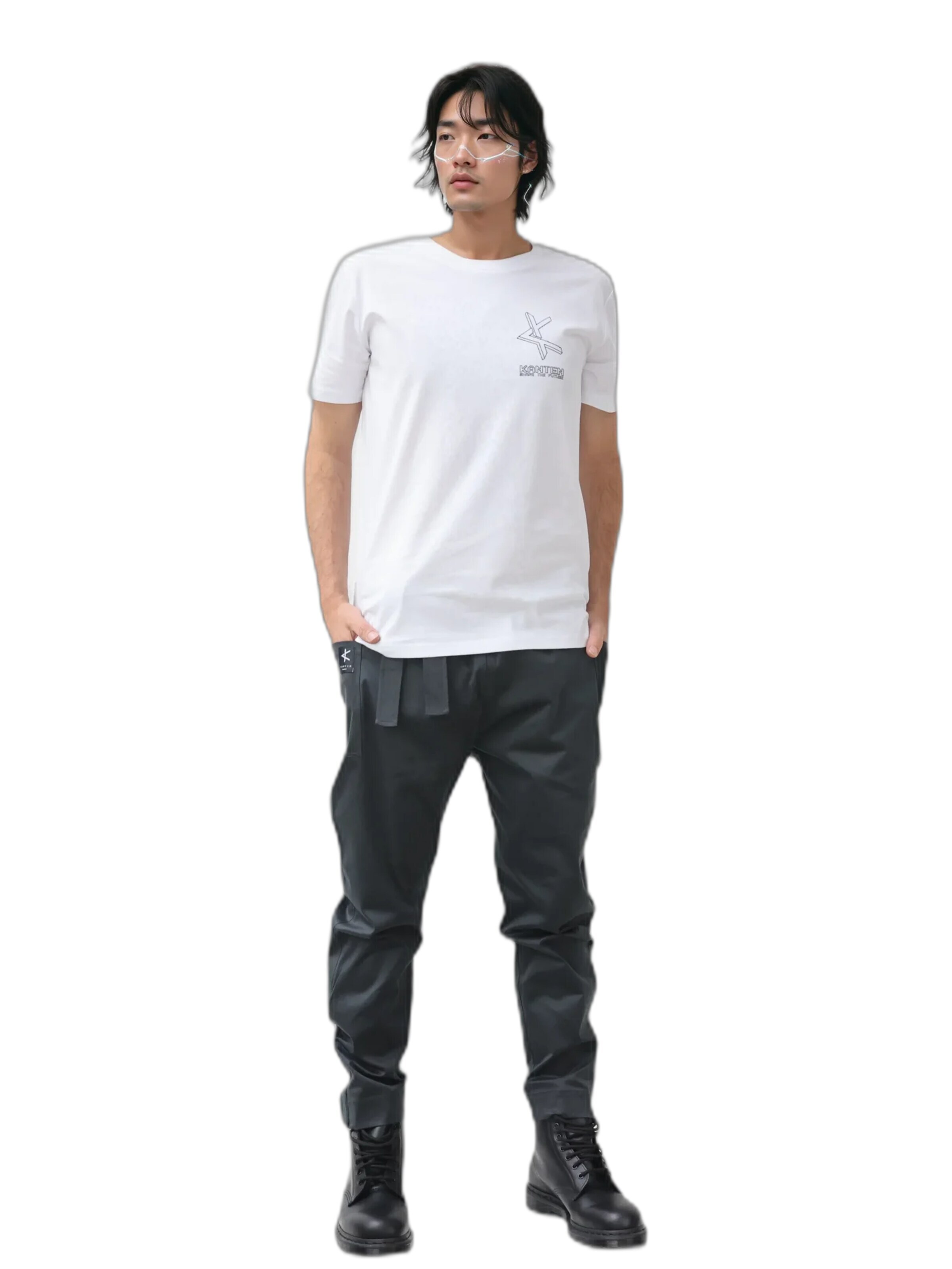 Maglietta 'T-shirt 8bit Series' di Kanten in bianco: frontale