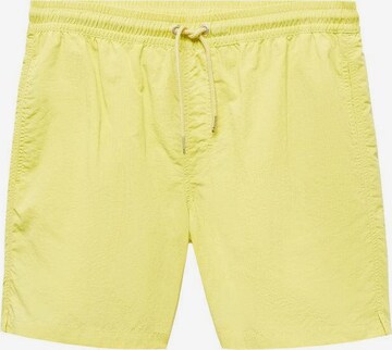 MANGO MAN Regular Board Shorts 'Liso' in Yellow: front