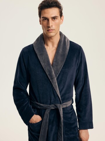 Henderson Bathrobe short 'Nocturn' in Blue