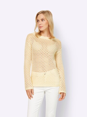 Pull-over heine en beige : devant