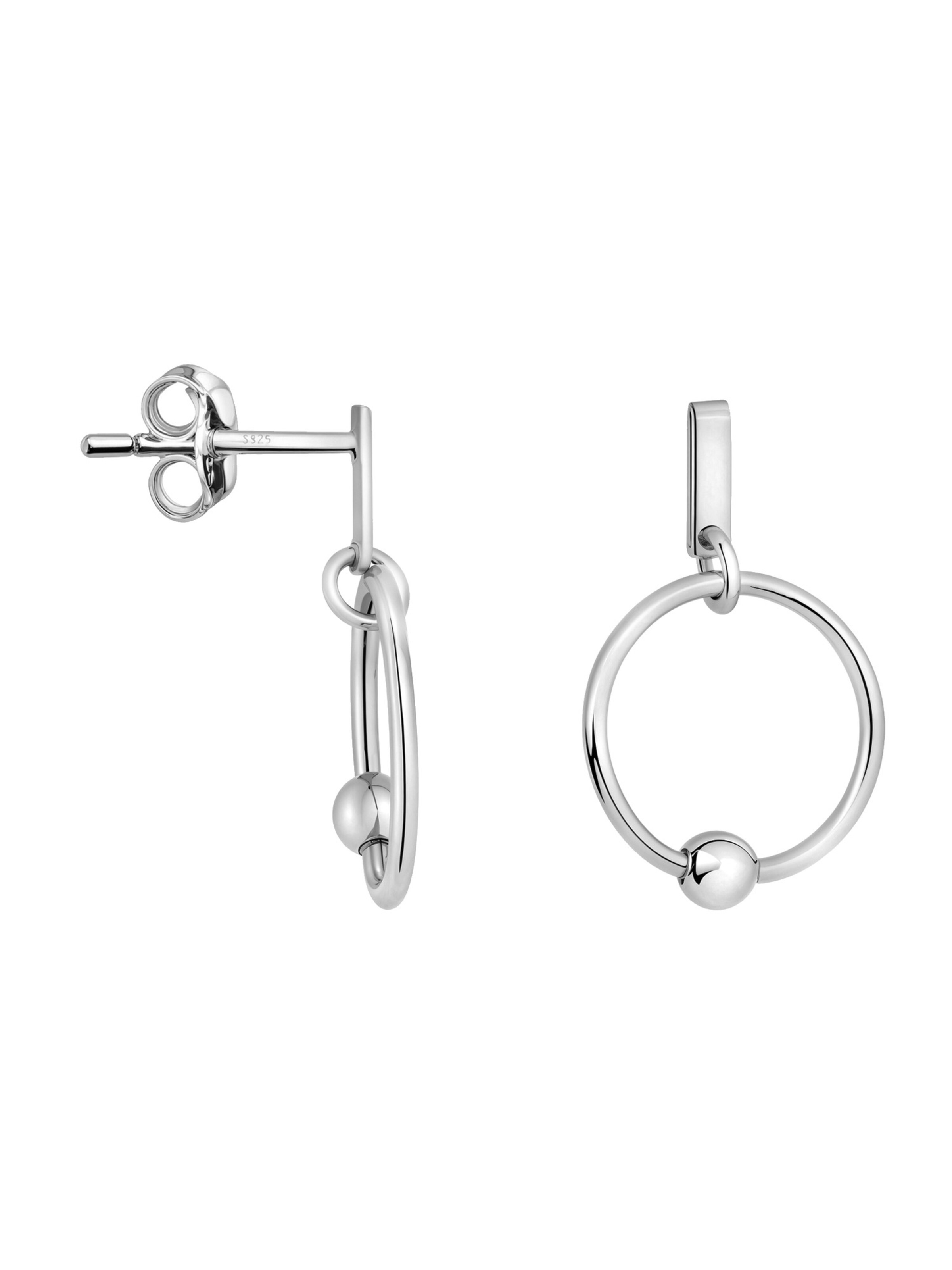 Sofia Milani Ohrringe 'Circle'‌ in Silber: Vorderseite