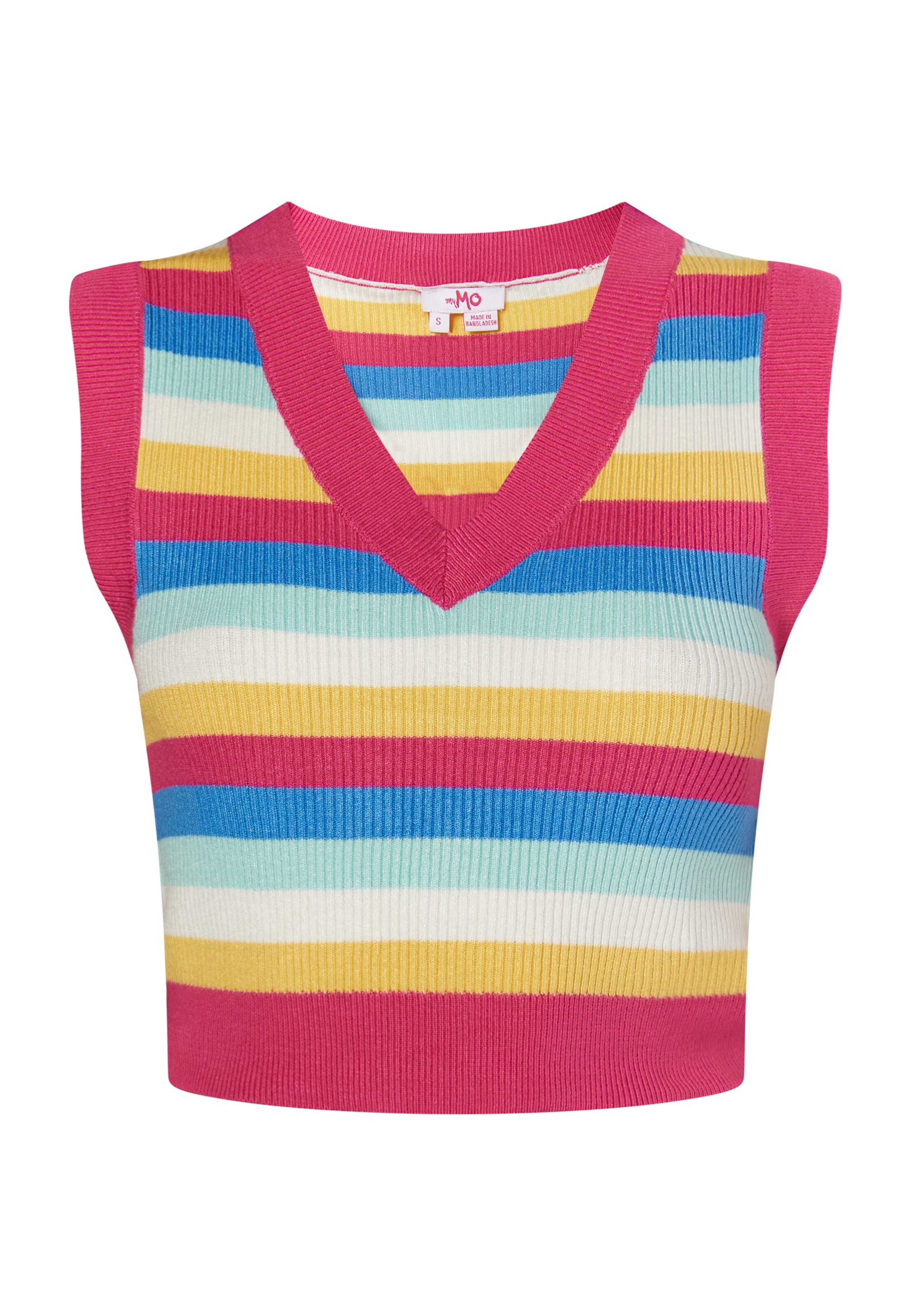 swirly - Chaleco de punto en rosa: frente