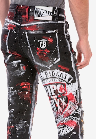 CIPO & BAXX Regular Jeans in Schwarz