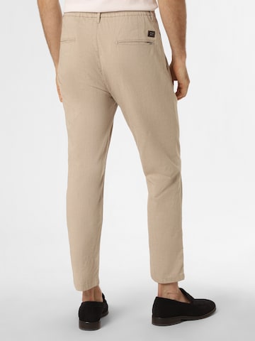 JOOP! Regular Pleat-Front Pants 'Lead' in Beige