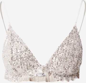 Free People Triangel BH in Grijs: voorkant