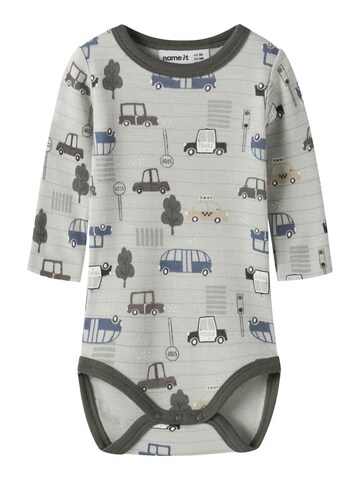 NAME IT - Pijama entero/body en gris: frente