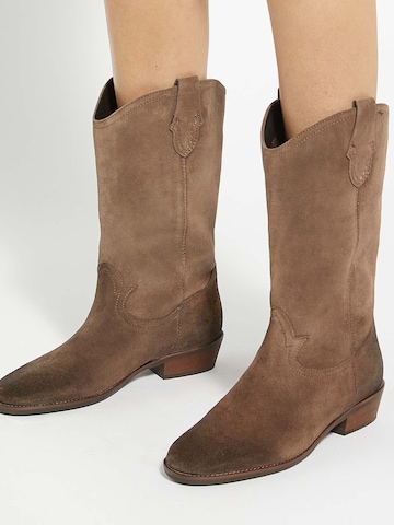 Dune LONDON Cowboystiefel 'Prickles' in Braun