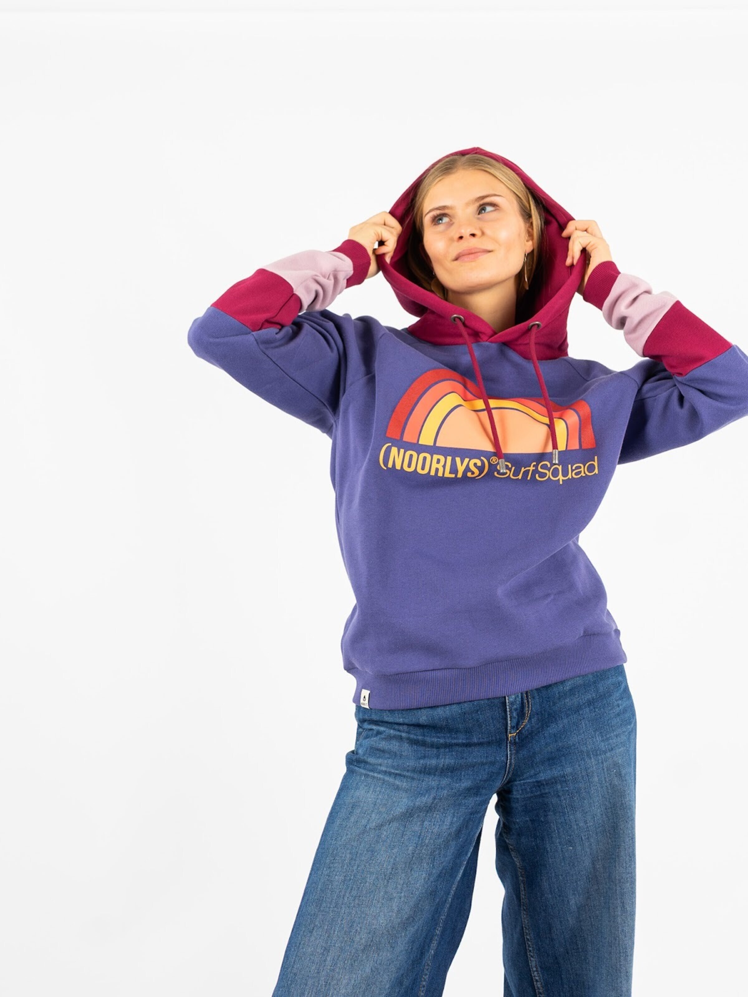 NOORLYS Sweatshirt 'TÜÜTJE' in Purple: front