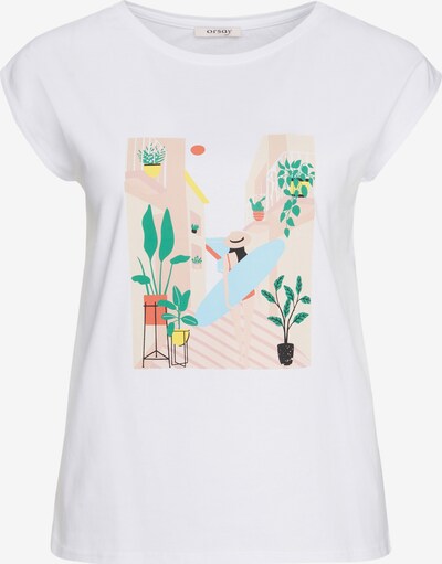 Orsay T-Shirt in mischfarben / weiß, Produktansicht