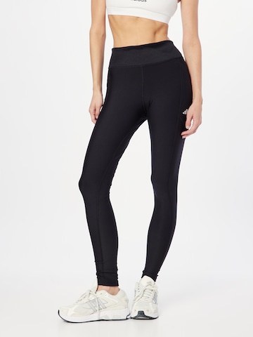 ADIDAS GOLF Skinny Workout Pants in Black: front