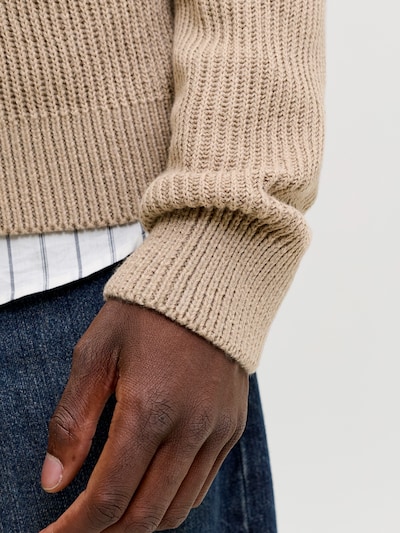 JACK & JONES Pull-over 'JJPANNEL' en XS en noisette, Vue avec produit