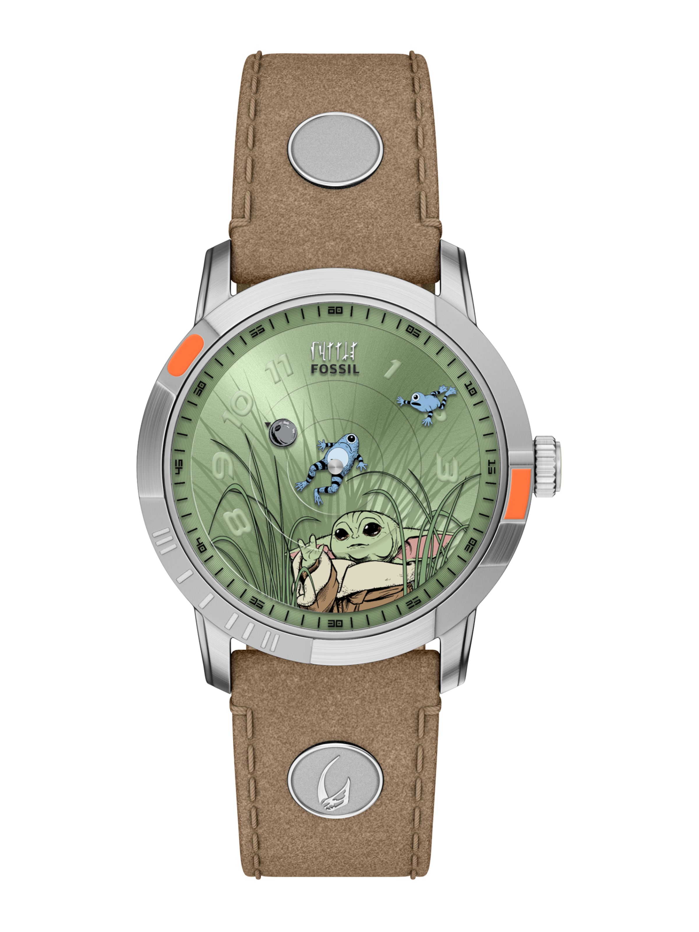 FOSSIL Analog klocka 'NEUTRA GROGU' i brun: framsida