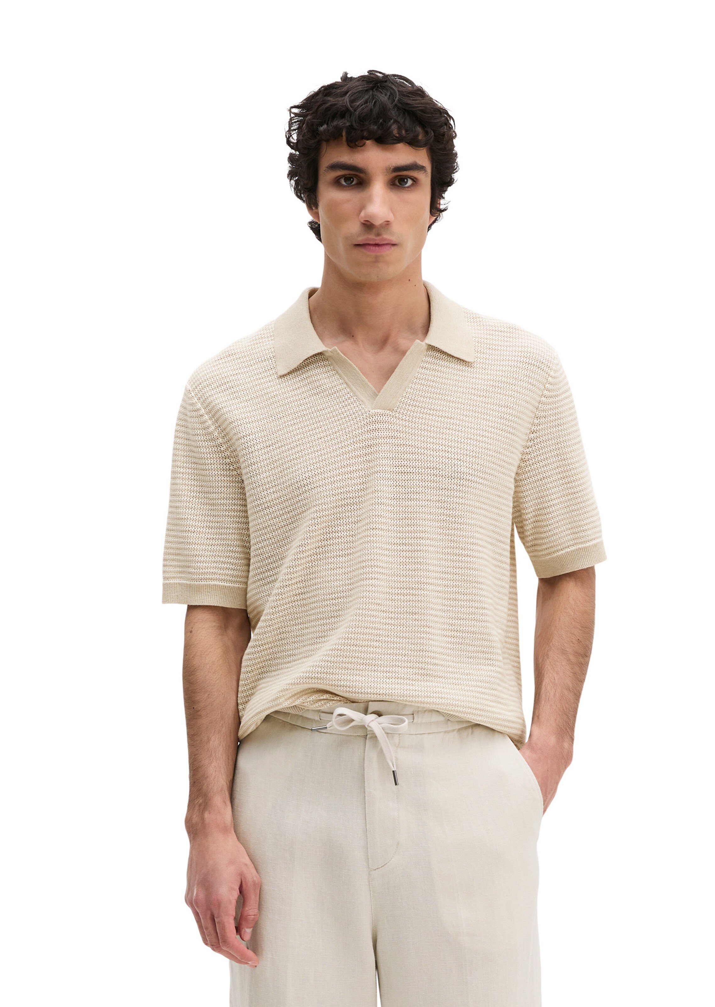 Marc O'Polo Shirt in Beige: front