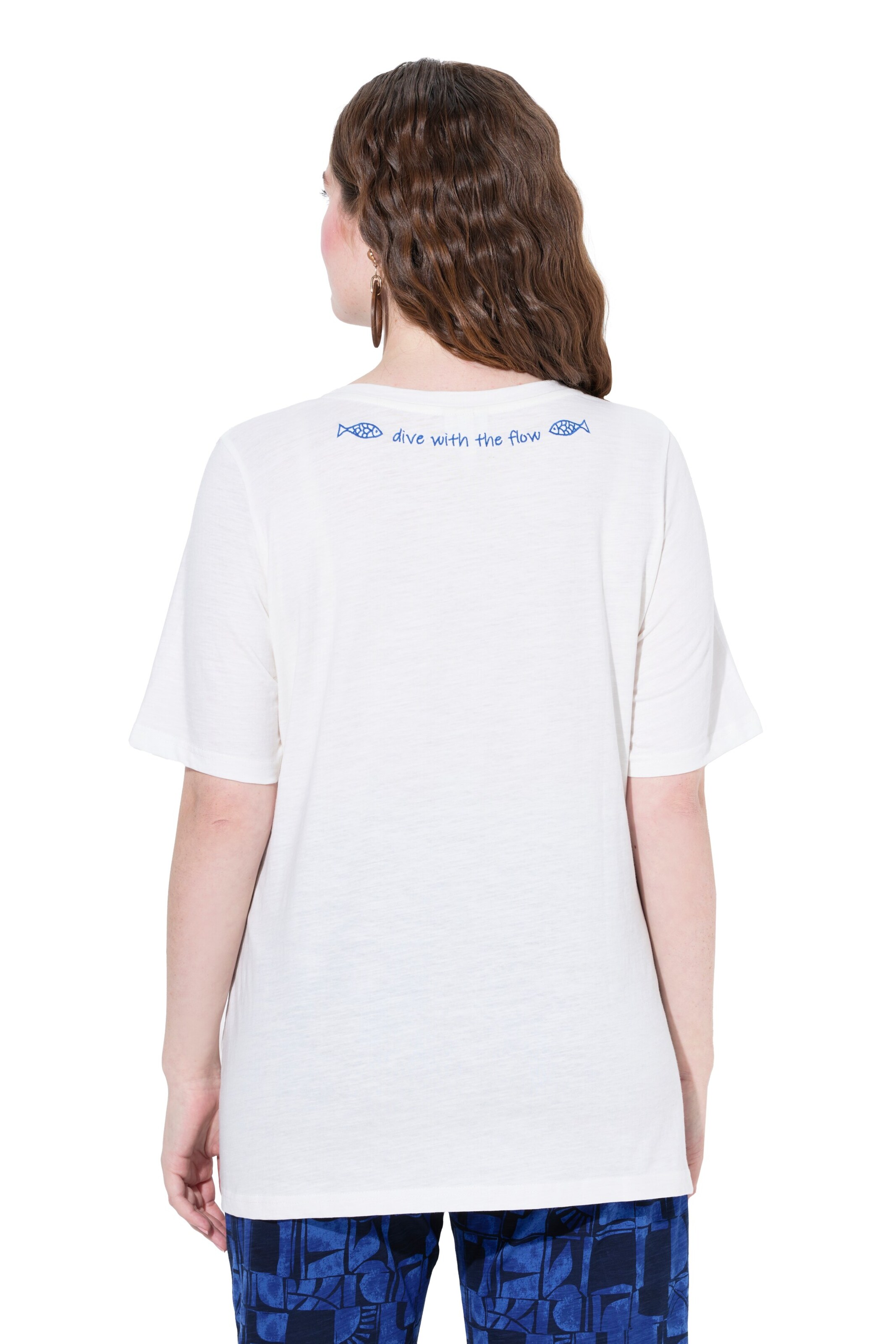 T-shirt Ulla Popken en blanc