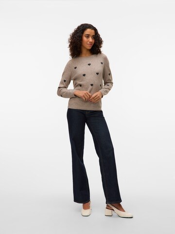 VERO MODA - Pullover 'VMDOFFY INTARSIA' em cinzento