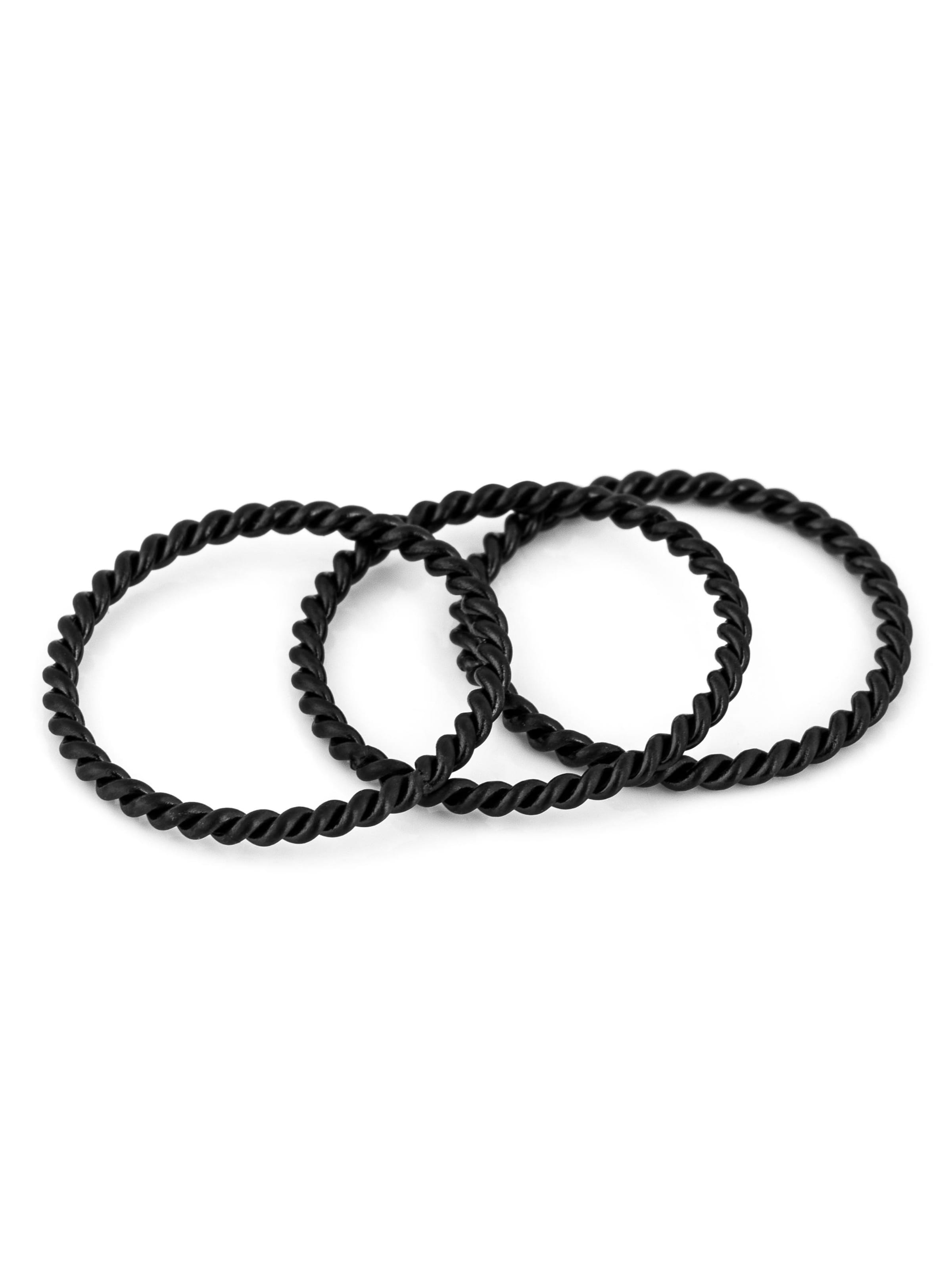 Akitsune Ring 'Mare' in Black: front