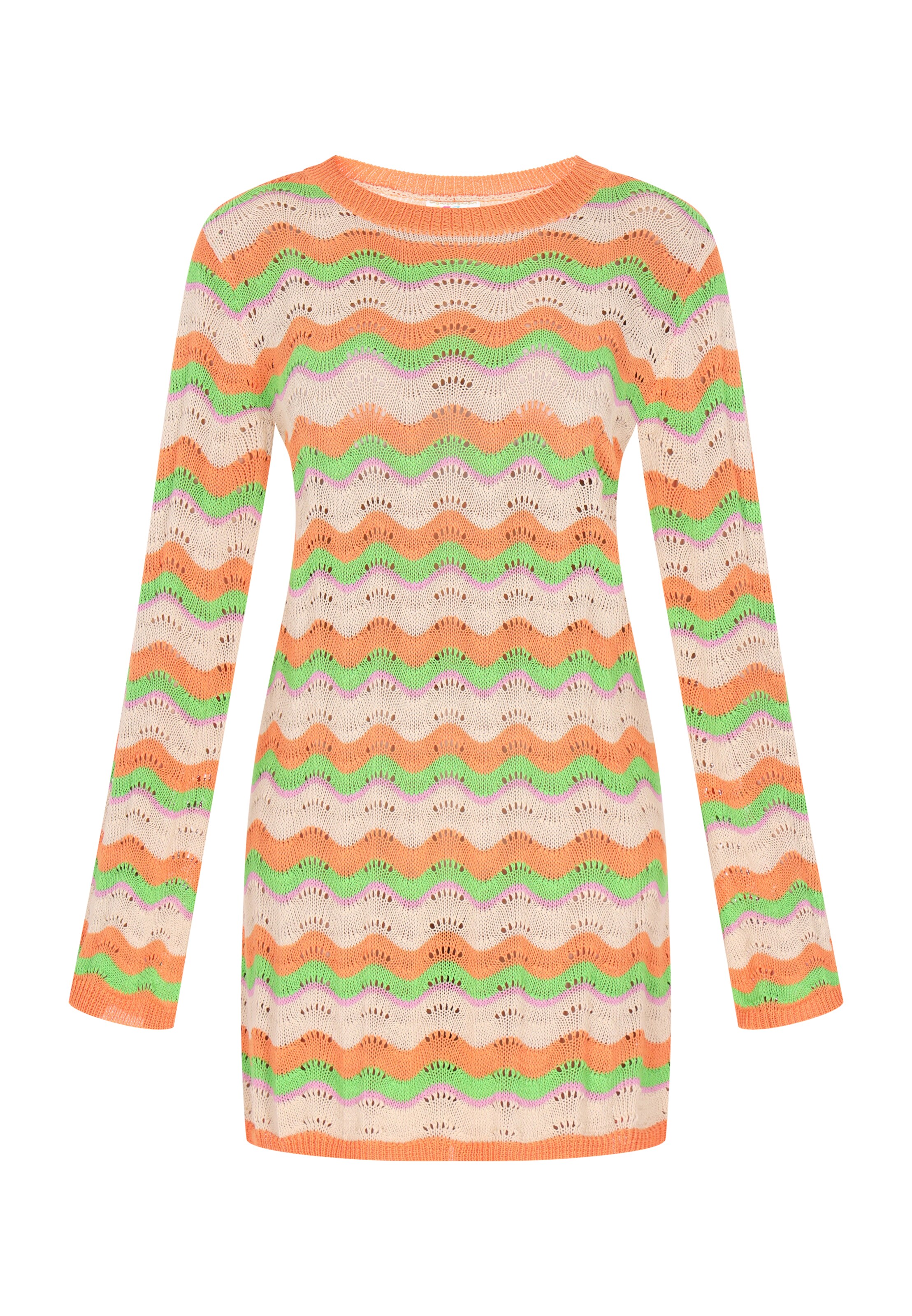 IZIA Úpletové šaty 'Festival' – oranžová: přední strana