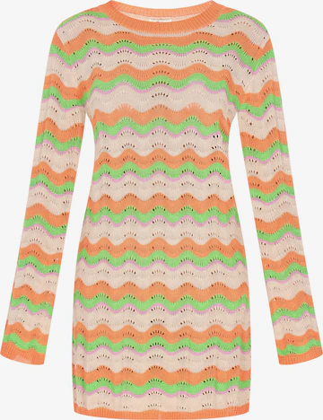 IZIA Pletena obleka 'Festival' | oranžna barva: sprednja stran