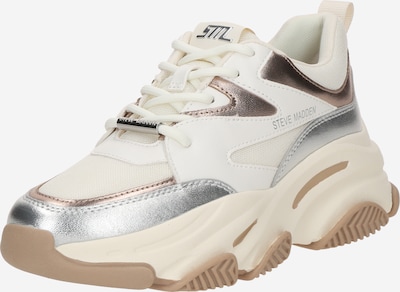 STEVE MADDEN Nízke tenisky 'PROGRESSIVE' - bronzová / strieborná / prírodná biela, Produkt