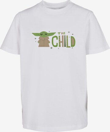 Mister Tee - Camisola 'Mandalorian The Child' em branco: frente