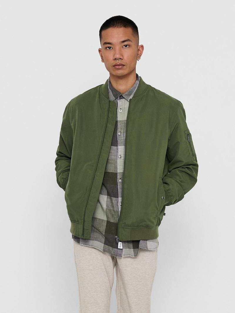 Bomber Jackets Only & Sons Bomber jackets Olive