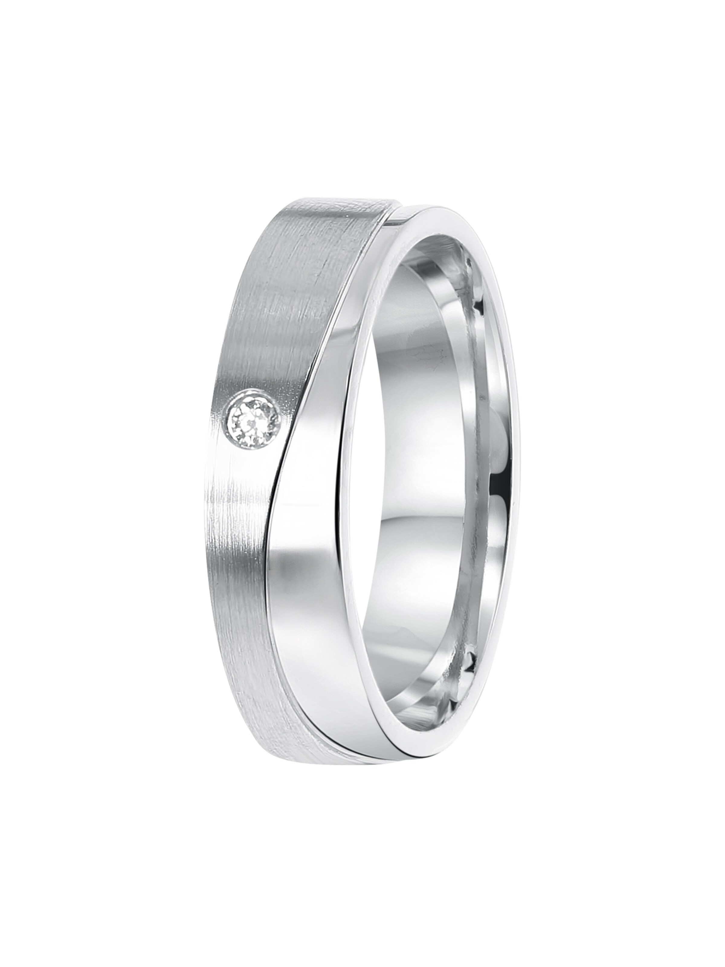 Lucardi Ring in Silver: front