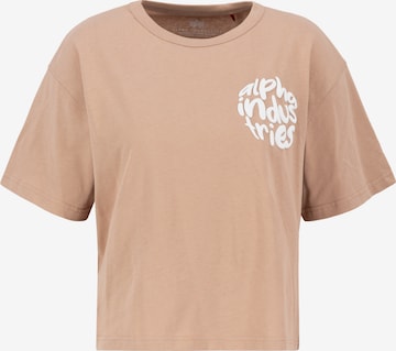 ALPHA INDUSTRIES Shirt in Oranje: voorkant