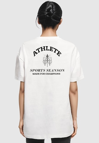 Merchcode T-Shirt 'Made For Champions' in Weiß: Vorderseite
