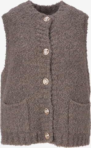 Seasons of April Gebreide bodywarmer 'Wendy' in Grijs: voorkant