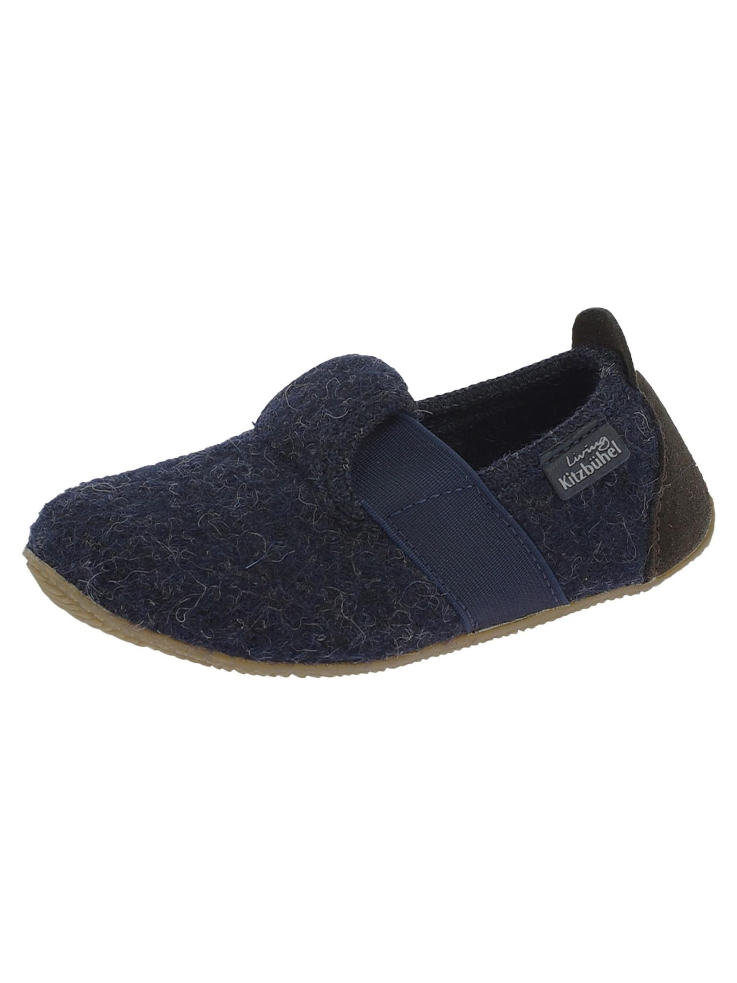 Living Kitzbühel Slipper 'T-Modell Schurwolle' in Blue: front