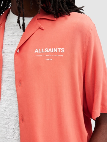 AllSaints Regular fit Button Up Shirt 'ACCESS' in Orange