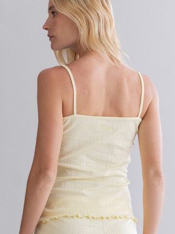 Top 'Pointelle Top Pastel Yellow' di Hey Honey in giallo