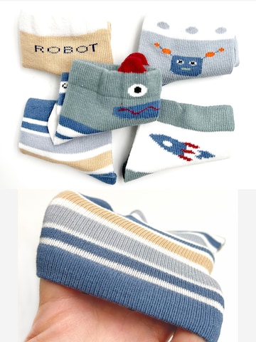 Vivi Idee Socks 'Roboter' in Blue